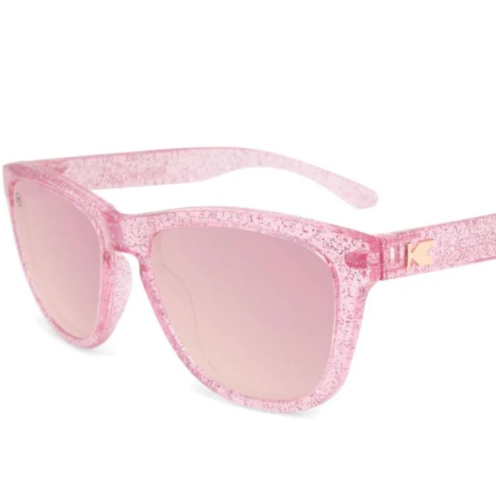 Knockaround Kids Premiums Pink Sparkle Polarized Sunglasses, New